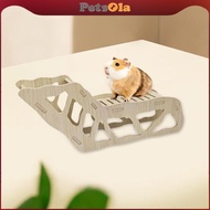PETSOLA Hamster Climbing Toy, Wooden Ladder, Hamster Habitat Tunnel Exploration Toy for