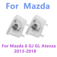 2X LED Car Door welcome Light Projection decoration bulb tool Accessories For Mazda 6 GJ GL Atenza 2