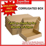 50pcs Carton Mailer Box Corrugated Packaging Cardboard Brown Kraft Mailer Corrugated Box