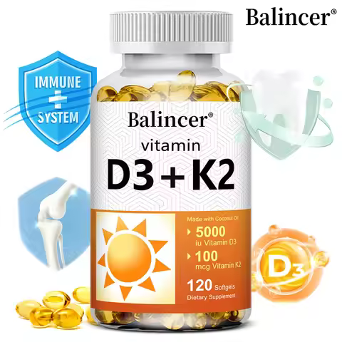 Vitamin D3 + K2 with Organic Virgin Coconut Oil, Vegan D3 (5000iu) with MK7 Vitamin K2 (100mcg), Sup