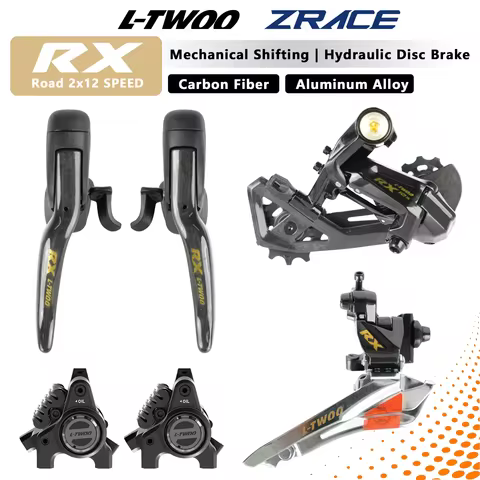 LTWOO RX Disc 2x12 Speed Road Bike Hydraulic Disc Brake Groupset Carbon & Alloy Version Capability w
