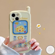 VC For iPhone 14 Pro Max Retro Cellular Phone Shape Funny Cartoon Cheese Casing iPhone 11 Compatible