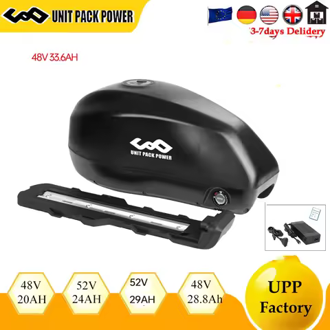 Fuel Tank Ebike Battery 48v 33.6Ah 52v 28.8Ah 60v 24Ah High Capacity Electric Bike Battery Large Cap