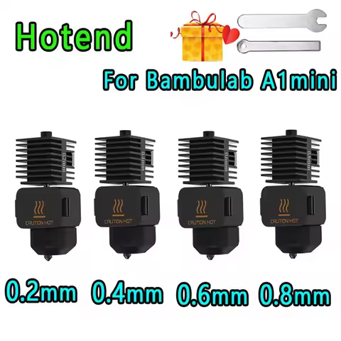 Hotend For Bambu Lab A1 mini Assembly Hotend Kit 0.2 0.4 0.6 0.8MM Replaceable Nozzle For 3D printer