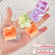 Mini Squishy Toys Mochi Ice Block Transparent Cube Stress Relief Ball Fidget Toy Set