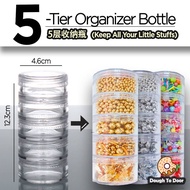 5 Tier Organizer Bottle Plastik Botol Plastik Biscuit Container Plastic Plastic Bottle Bekas Plastik Cookies 罐子 瓶子