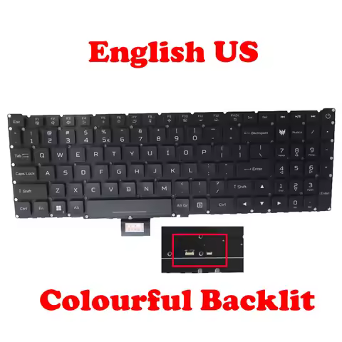 US UK RU HU RGB Backlit Keyboard For ACER Predator Helios 16 PH16-71 PH18-71 Predator Helios 300 PH3