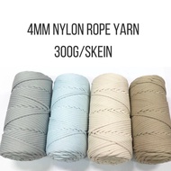 [SG Seller] 4mm thick Nylon Rope Yarn 300g for Crochet Bag Yarn / Pearl Round Yarn 圆股珍珠纱线 / Macrame 