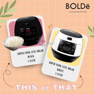 Rice COOKER BOLDE SUPER COOK LESS SUGAR 1 LITER Capacity/Low SUGAR RICE COOKER/LESS SUGAR RICE COOKE