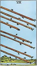 The Eight of Wands: 156 College Ruled Lined Pages (78 leaves), 5x8 Notebook, Journal, Diary, Planner