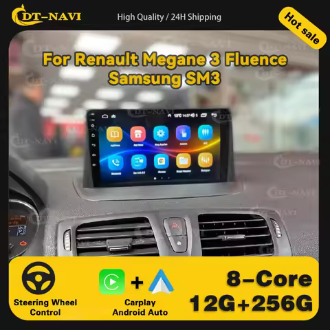 Car Radio For Renault Megane 3 Fluence Samsung SM3 Android Auto Carplay Navigation Multimedia Player