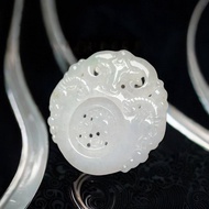 冰種白翡翡翠巧雕三羊開泰 | 天然緬甸玉翡翠A貨 | 送禮