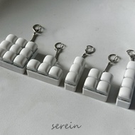 SEREIN Fidget Keychain, Keys Button DIY Keyboard Finger Keyboard Cap,  Keycap Steamed Bread 3/4/9Key
