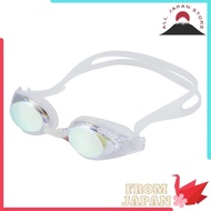 Arena Swimming Goggles Fitness Unisex [Silky] Yellow × Clear Free Size Mirror Lens Anti-fog (Rinon Function) AGL-3300M
