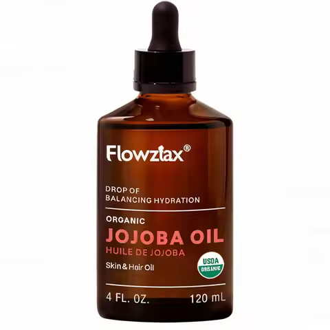 Organic Jojoba Oil, Pure Moisturizing Oil for Face, Hair, Skin Nails | Natural Cold Pressed Hexane F