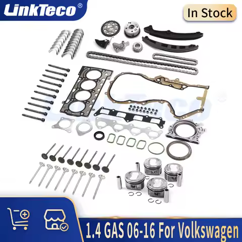 Engine Parts Cylinder Head Overhaul Rebuild Kit 1.4 L T GAS 06-16 L4 EA111 For Volkswagen Tiguan Gol