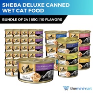 [Bundle of 24] Sheba Deluxe Cat Food Can - 85g Premium Gourmet