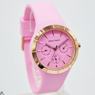 Alghani Watch Jam Tangan Wanita Christ Verra C71613 Chronograph Rubber Strap - Pink