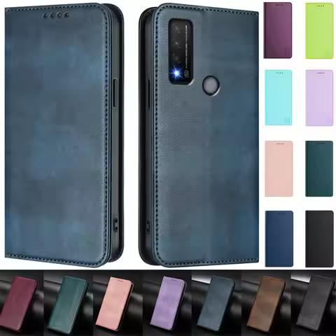 Coque Magnetic Case for TCL 306 305 303 201 20R Capa Leather Flip Stand Wallet Case for TCL 20 R 5G 