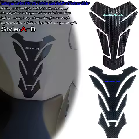 3D Motorcycle Stickers Carbon Fiber Tank Sticker Gas Cap Decals Waterproof For GSXR GSX-R 600 750 10