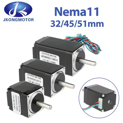 Jkongmotor Nema 11 28-motor Hybrid Stepper Motor 1.8 Degree 0.67A 6N.cm 9.5N.cm 12N.cm 2-Phase 4 Wir