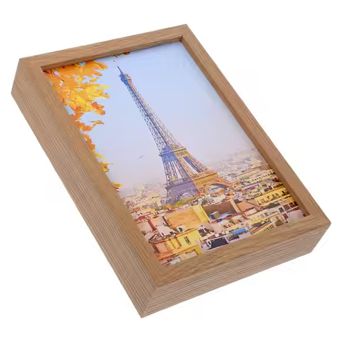 Creative Wooden Picture Frame Hidden Safe Box for Home Office Compact Storage Organizer Jewelry Cash
