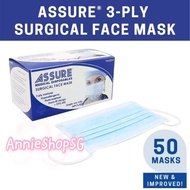 Assure surgical face mask (With Assure Logo) 50 pcs/box Singapore Brand🌹Medical masks