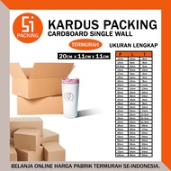 Packing Cardboard Box 20x11x11 cm Thick Plain Brown Single Layer Box - Rusfet 20 x 11 x 11 cm