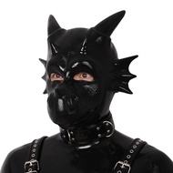 NEW Furrjoi Silicone Smile Dragon Mask Realistic Full Head Headgear for Cosplay Cap Whole Black Furr