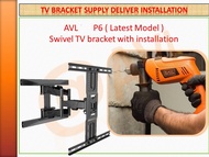 DF6 ( Latest Model ) TV Bracket Supply , Delivery and Installation , Latest Model,  43" 50" 55" 65" suitable for all brand of TV , Samsung , Xiaomi , TCL , Prism , Mi , LG