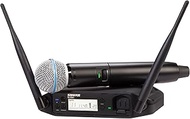 Shure GLXD24+/B58 Dual Band Pro Digital Wireless Microphone System for Church, Karaoke, Vocals - 12-Hour Battery Life, 100 ft Range | BETA 58A Handheld Vocal Mic, Single Channel Receiver