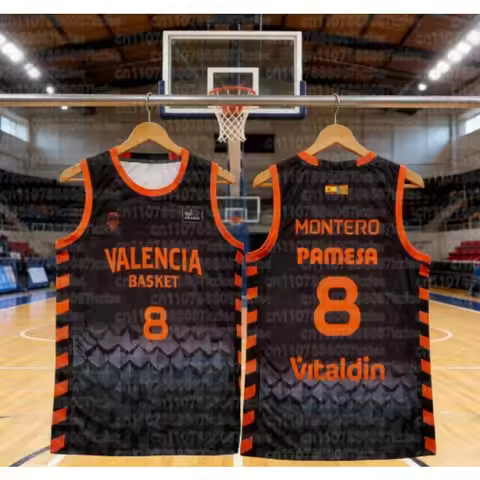 New Valencia Basket Trendy 3D Printed Spain Basketball Jersey Vest Adults & Kids Breathable Quick Dr