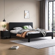 Bed Frame Black Solid Wood Bed Super Single Bed Modern Simplicity Storage Bed Storage Bed Frame dubu