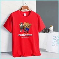 XS1 UEFA Euro 2024 mascot Albart Delaunay Cup 3D summer football T-shirt Short Sleeve Top XS1