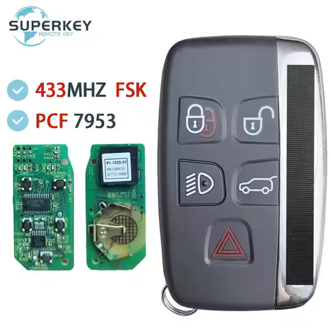 For Land Rover Discovery 4 Range Sport Evoque Freelander 5 Buttons With OEM Shell Remote Smart Car K
