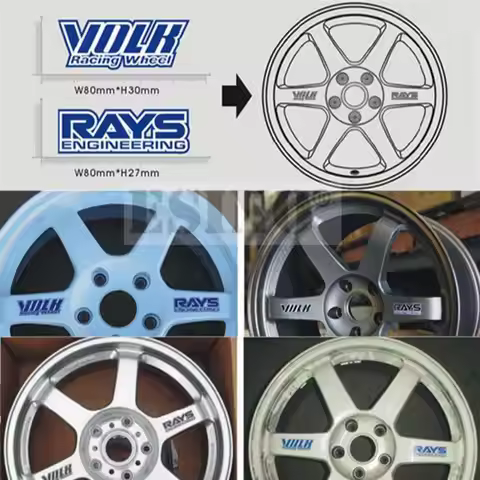 Classical Car Styling Classical Wheel Rim Decorative Vinyl Creative Sticker Decal Set for RAYS Volk 