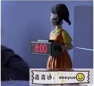 【熱賣】韓國魷魚遊戲同款鬧鐘恐怖聲音臥室電子木頭人鬧鐘