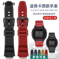 [HOT JUXXKWIHGWH 514] สายนาฬิกาข้อมือปราศจากฝุ่นสำหรับ Casio W218h AE-1200/1100 SGW-300 MRW-200สายซิลิโคนเรซิ่นกันน้ำ