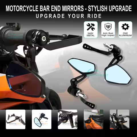 NEW Motorcycle Black Handlebar Bar End Mirrors Handle Bar End Mirror Side for DUCATI Streetfighter V