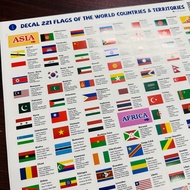 National Flags of Countries Around the World (221 Flags), Adhesive Decal