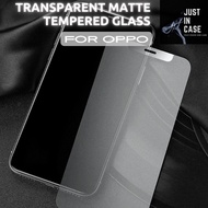 Oppo A54 4G/A93 5G/A93s 5G/A94/A95 4G/A95 5G Transparent Matte Surface Full Tempered Glass Phone Scr