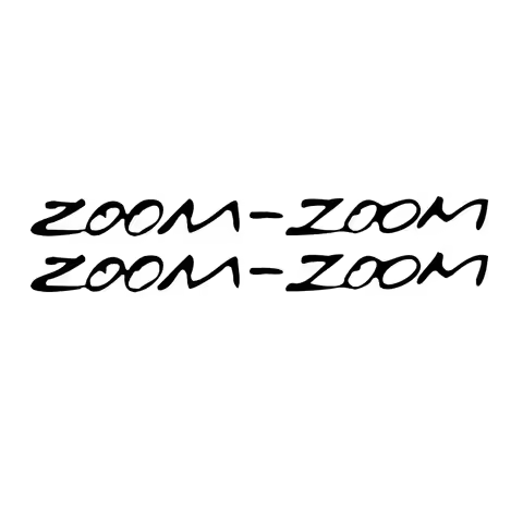2pcs JDM for mazda zoom zoom logo sticker vinyl