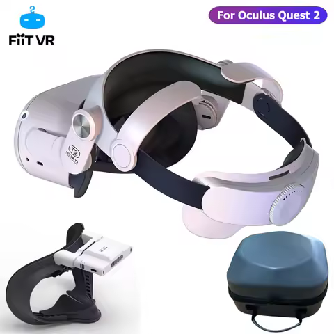 FIITVR T2 Head Strap With Battery For Oculus Quest 2 Adjustable Improve Comfort Halo Elite Strap For