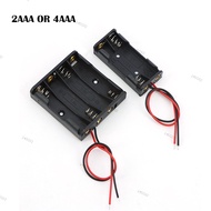 1.5V Slot AAA Battery Case Battery Box AAA Battery Holder With Leads wire With 2 4 Slots AAA 3A 6v 2