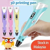 3D Pen Magic Pen DIY 3D Printing Pen With PLA Filament Drawing Toy Birthday Gift Kids 3D