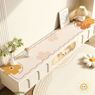 TV Cabinet Table Mat Long Tablecloth Waterproof PVC Entrance Shoe Cabinet Dining Side Counter Top Protective Mat