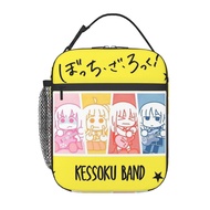 Bocchi The Rock! Kids Lunch box Insulated Bag Portable Lunch Tote School Grid Lunch Box for Boys Girls