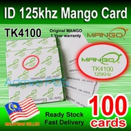 100 cards of Genuine MANGO RFID Proximity ID 125khz TK4100 Thin Card 125 khz