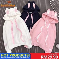 ⚡️READY STOCK⚡️ SONEOO MART ~ RABBIT BLOUSE WOMEN'S HOODIE GIRL SHIRT