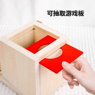 4-in-1 Montessori Play Kit Toys Wooden Sorting Stacking Toy, Harvest Carrot Toy, Montessori Coin Box